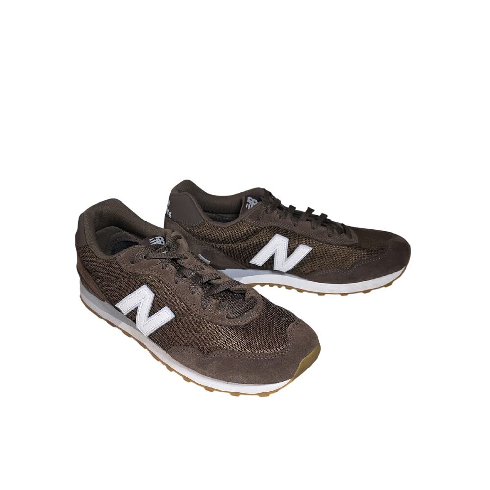 New Balance 515 v3 Dark Mushroom Brown & White Retro Runner Sneakers Mens 11.5